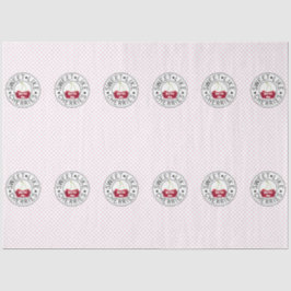 SWEET WIE CHERRIES Retro Vintage Briefmarke auf We Seidenpapier