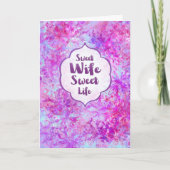 Sweet Wife Sweet Life Anniversary Card Karte (Vorderseite)