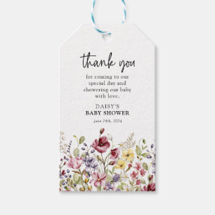Sweet Wildblume Babydusche Geschenkanhänger
