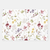 Sweet Wildblume Babydusche Geschenkpapier Set (Vorderseite)
