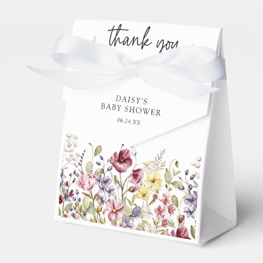 Sweet Wildblume Babydusche Geschenkschachtel (Vorderseite)