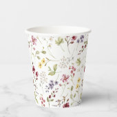 Sweet Wildblume Babydusche Pappbecher (Vorderseite)