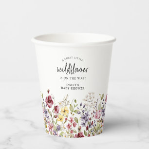 Sweet Wildblume Babydusche Pappbecher