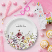 Sweet Wildblume Babydusche Pappteller (Party)