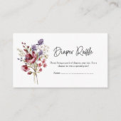 Sweet Wildblume Babydusche Windelwindeln Begleitkarte (Vorderseite)