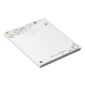 Sweet Wildblume und Lady Bug Personalisiert Notizblock (angewinkelt)