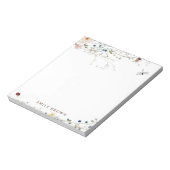 Sweet Wildblume und Lady Bug Personalisiert Notizblock (Rotiert)