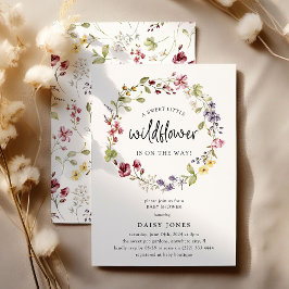 Sweet Wildblume Wreath Baby Dusche Einladung
