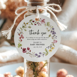 Sweet Wildblume Wreath Baby Dusche Geschenkanhänger