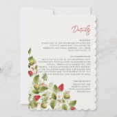 Sweet Wildblumen Erdbeere Polterabend Einladung (Rückseite)