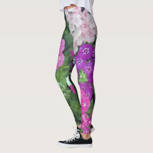 Sweet William's Garden Eine Palette Lila Rosa Leggings