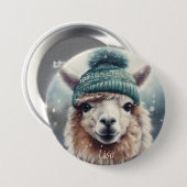 Sweet Winter Alpaca, Brauch Button (Vorne & Hinten)