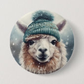 Sweet Winter Alpaca, Brauch Button (Vorderseite)