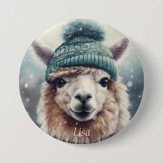 Sweet Winter Alpaca, Brauch Button (Vorderseite)