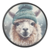 Sweet Winter Alpaca, Brauch Eishockey Puck (Vorderseite)
