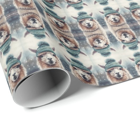 Sweet Winter Alpaca, Brauch Geschenkpapier (Rolleneckpunkt)