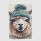 Sweet Winter Alpaca, Brauch Golfhandtuch (Vorderseite)