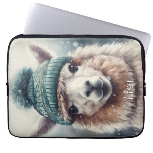 Sweet Winter Alpaca, Brauch Laptopschutzhülle (Vorderseite)