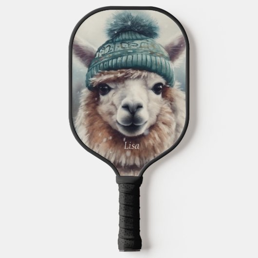 Sweet Winter Alpaca, Brauch Pickleball Schläger (Vorderseite)