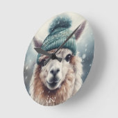 Sweet Winter Alpaca, Brauch Runde Wanduhr (Winkel)