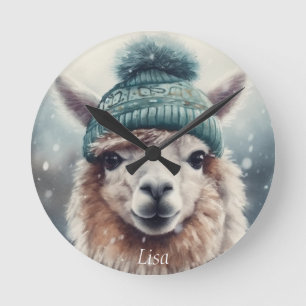 Sweet Winter Alpaca, Brauch Runde Wanduhr