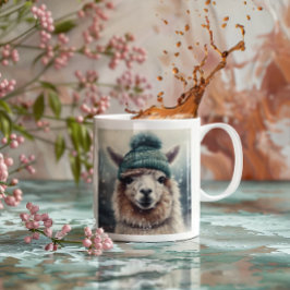 Sweet Winter Alpaca Zweifarbige Tasse