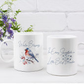 Sweet Winter Bird Snowflake Wasserfarbe Zweifarbige Tasse
