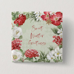 Sweet Winter Greetings Button