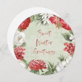 Sweet Winter Gruß Feiertagskarte (Vorne/Hinten)