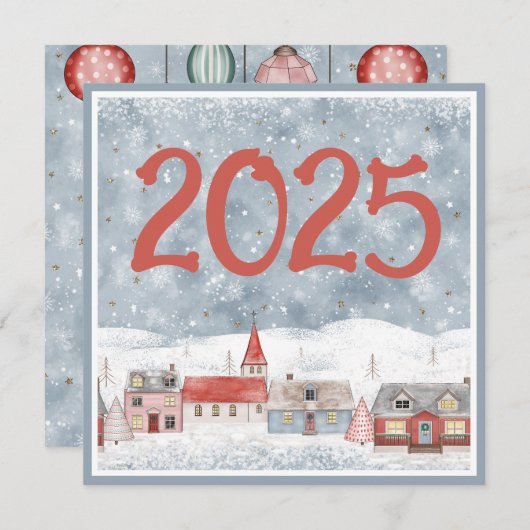 Sweet Winter Landschaft 2025 New Years Holiday Car (Vorne/Hinten)