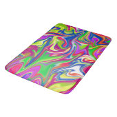 "Sweet Wirbel: The Bubblegum Marble Delight" Badematte (Schrägansicht)