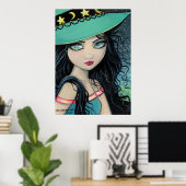 Sweet Witch Poster Print von Molly Harrison (Heimbüro)