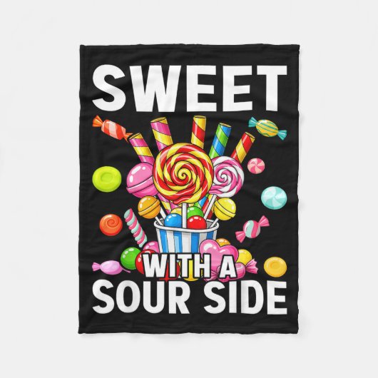 Sweet With A Sour Side Funny Candy Patch Delicious Fleecedecke (Vorderseite)
