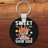 Sweet With A Sour Side Funny Candy Patch Delicious Schlüsselanhänger (Vorderseite)