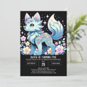 Sweet Wolf Digital Geburtstag Einladung (Stehend Vorderseite)