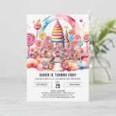 Sweet Wonderland Delight Birthday Einladung (Stehend Vorderseite)