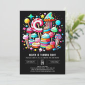 Sweet Wonderland Gala Birthday Einladung (Stehend Vorderseite)