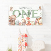 Sweet Woodland Animal 1. Geburtstag Party Banner (Insitu)