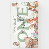 Sweet Woodland Animal 1. Geburtstag Party Banner (Vertikal)