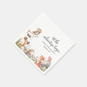 Sweet Woodland Animal Baby Dusche Serviette (Ecke)