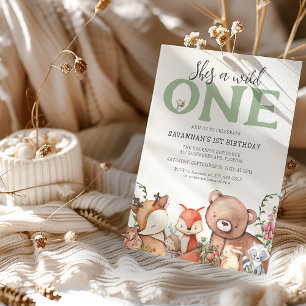 Sweet Woodland Animal Kindergeburtstag Party Einladung