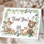 Sweet Woodland Animals Baby Dusche Vielen Dank Hin Dankeskarte