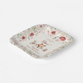 Sweet Woodland animals "Chapter One" Birthday  Pappteller (Gewinkelt)