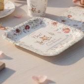 Sweet Woodland animals "Chapter One" Birthday  Pappteller