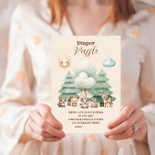 Sweet Woodland Animals Diapper Raffle Begleitkarte