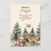 Sweet Woodland Animals Diapper Raffle Begleitkarte (Vorderseite)