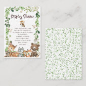 Sweet Woodland Animals Geschenkdusche Begleitkarte (Vorne/Hinten)