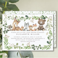 Sweet Woodland Animals Kinderdusche Einladung