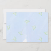 Sweet Woodland Bear Blue Boy Baby Dusche Einladung (Rückseite)