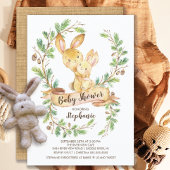 Sweet Woodland Bunny Baby Dusche Einladung